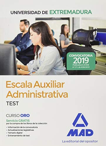 Escala Auxiliar Administrativa de la Universidad de Extremadura. Test