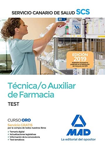 Técnica/o Auxiliar de Farmacia del Servicio Canario de Salud. Test