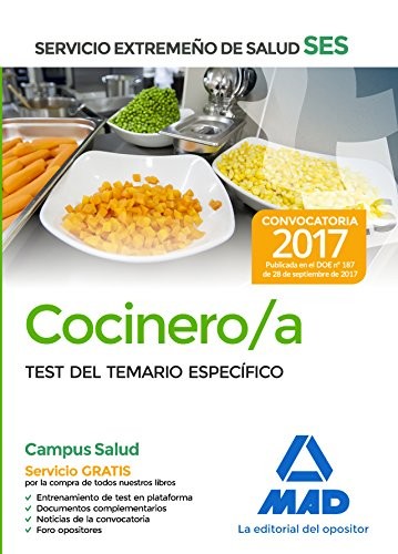 Cocinero/a del Servicio Extremeño de Salud . Test de materias específicas