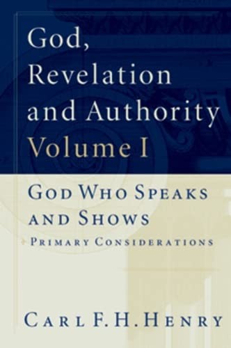 God, Revelation and Authority