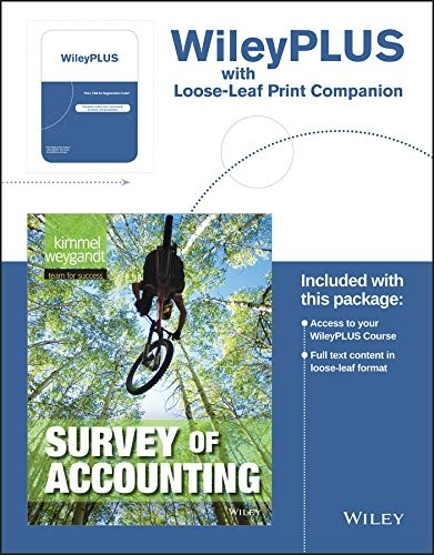 Survey of Accounting WileyPLUS Registration Card + Loose-leaf Print Companion