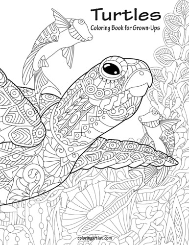 Turtles Coloring Book for Grown-Ups 1