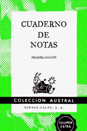 Cuaderno de notas verde 9x14cm