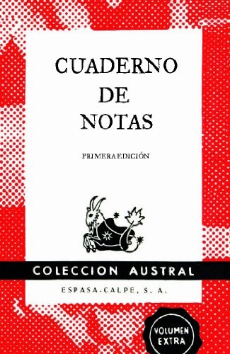 Cuaderno de notas rojo 11,2x17,4cm