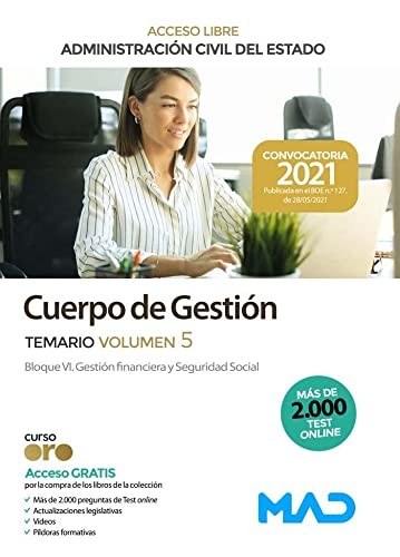 Cuerpo de Gestión de la Administración Civil del Estado . Temario volumen 5
