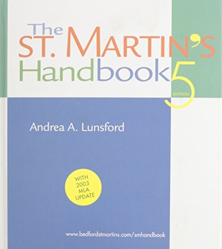 St. Martins Handbook 5e cloth with 2003 MLA Update & i-claim