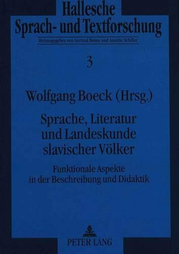 Sprache, Literatur und Landeskunde Slavischer Voelker