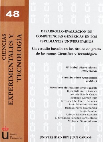 Desarrollo-evaluación de competencias genéricas en los estudiantes universitarios