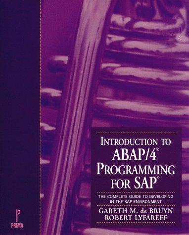 Introduction to ABAP/4 programming for SAP