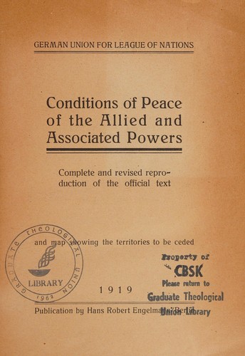 Conditions of peace of the Allied and Associated Powers