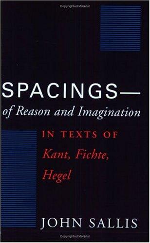 Spacings of reason and imagination in texts of Kant, Fichte, Hegel