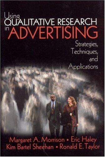 Using qualitative research in advertising: strategies, techniques, and applications