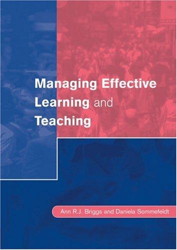 Managing effective learning and teaching