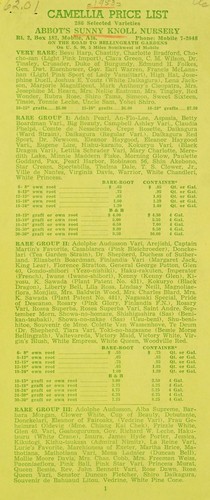 Camellia price list