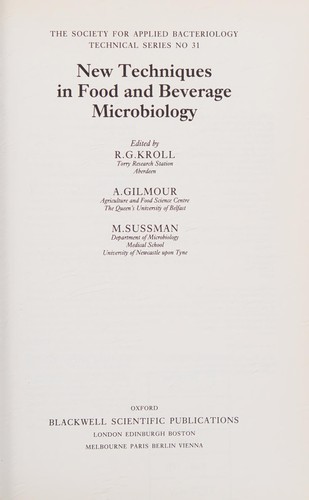 New techniques in food and beverage microbiology