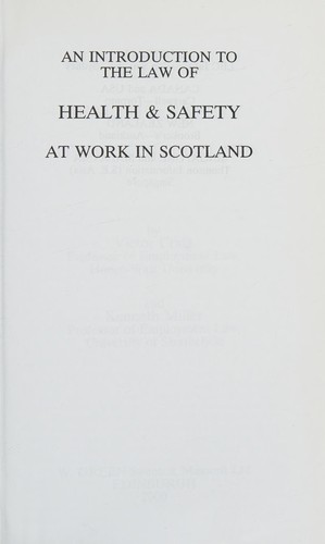 An introduction to the law of health & safety at work in Scotland
