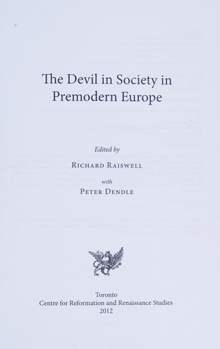 The Devil in society in premodern Europe