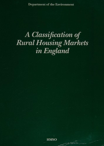 Classification of Rural Housing Markets in England