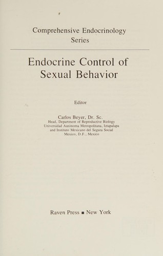 Endocrine control of sexual behavior