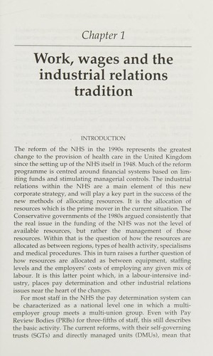 Industrial Relations in the NHS