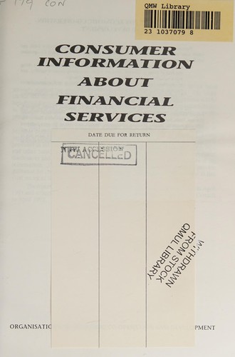 Consumer information about financial services