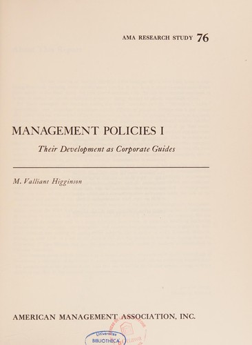 Management policies