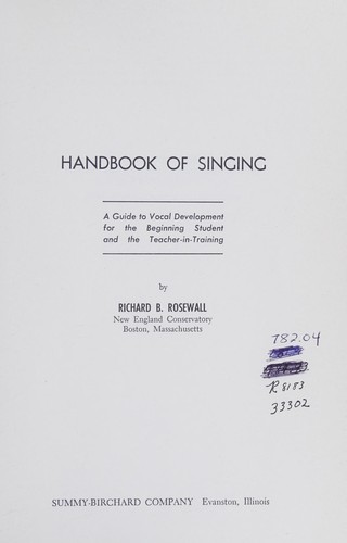 Handbook of singing