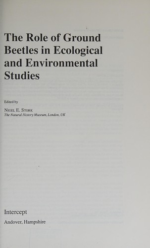The Role of Ground Beetles in Ecological and Environmental Studies