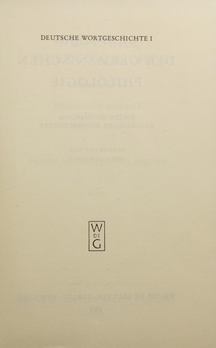 Deutsche Wortgeschichte
