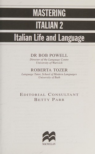 Mastering Italian 2
