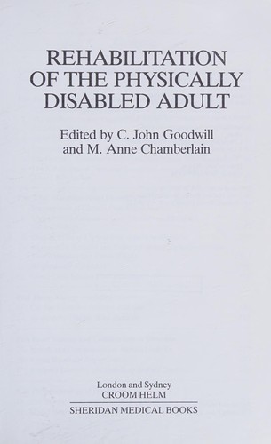 Rehabilitation of the physically disabled adult