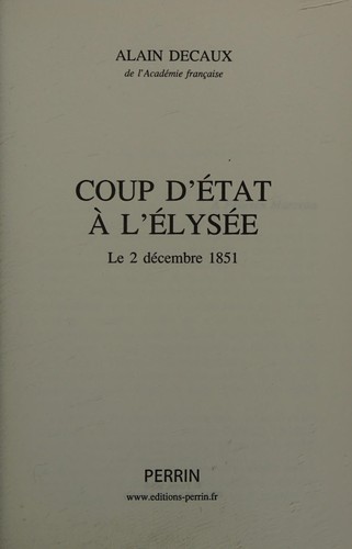 Coup d'état à l'Elysée