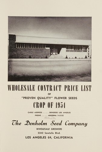Wholesale contract price list, crop of 1954