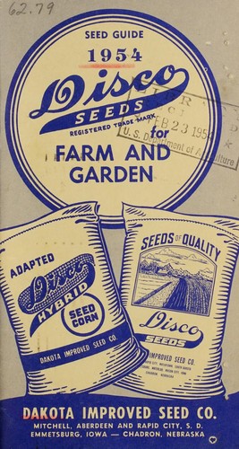 1954 Disco seeds for farm and garden