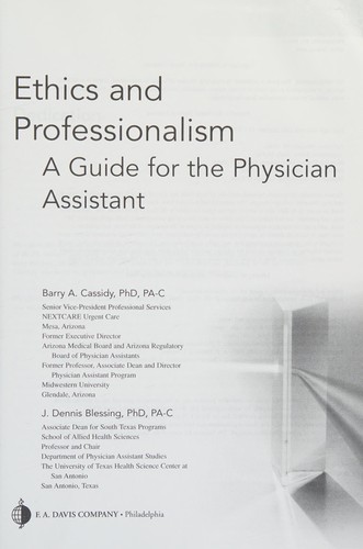 Ethics and professionalism