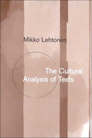 Cultural analysis of texts