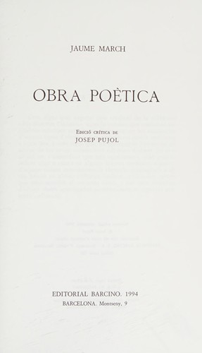Obra poètica