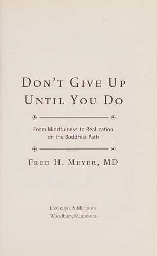 Don't give up until you do