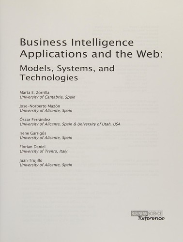 Business intelligence applications and the web