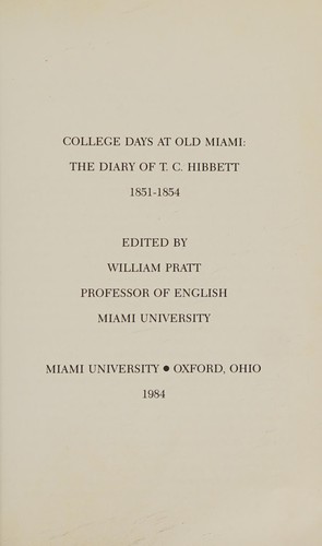 College days at old Miami
