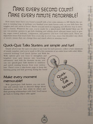 Quick Quiz Talk Starters