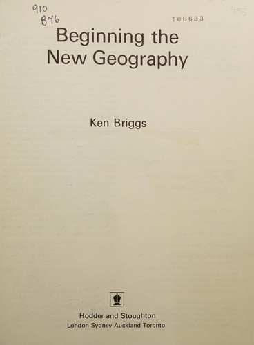 Beginning the new geography