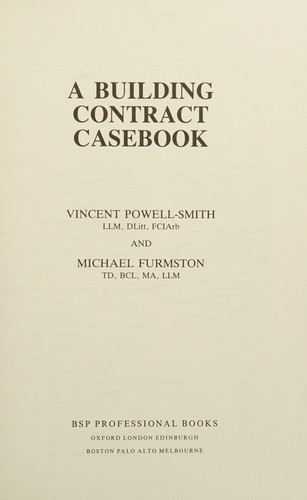 A building contract casebook