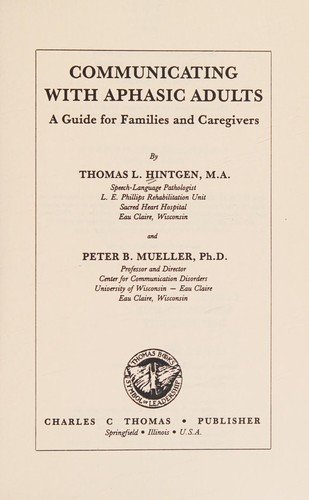 Communicating with aphasic adults
