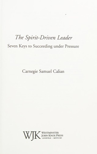 The spirit-driven leader