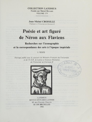 Poésie et art figuré de Néron aux Flaviens