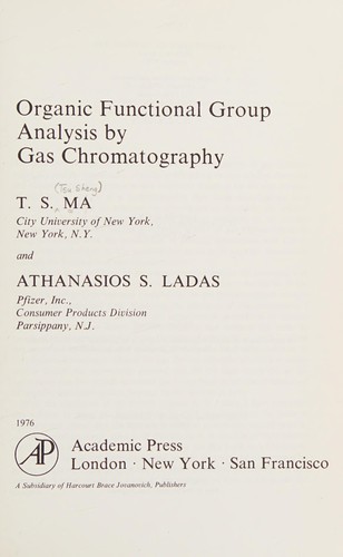 Organic functional group analysis by gas chromatography