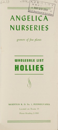 Wholesale list, hollies