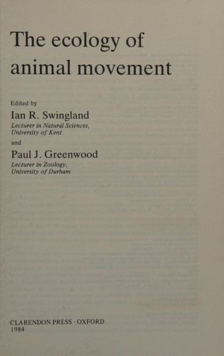 The Ecology of animal movement