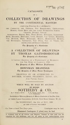 Collection of drawings by the Continental masters